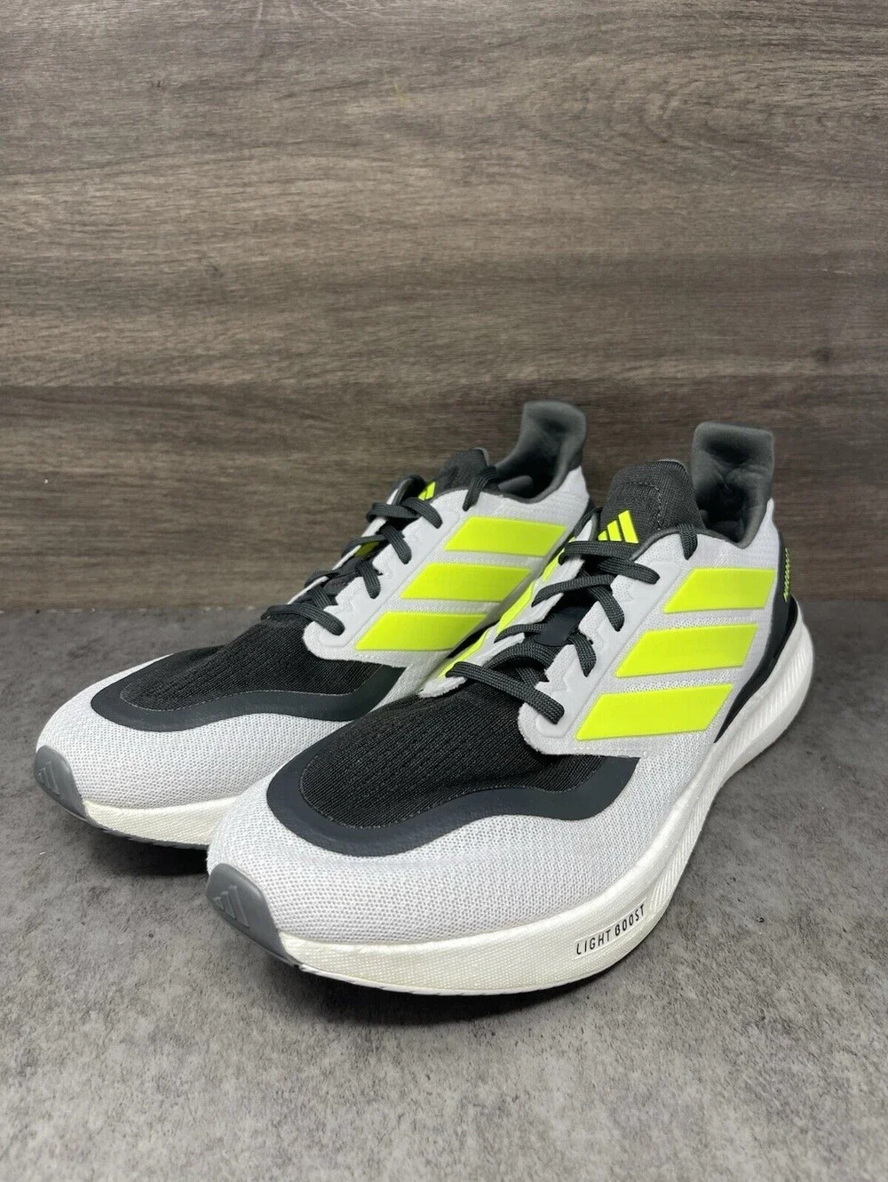 adidas Pureboost 5 Size 13 Mens Grey Lucid Lemon Light Boost Running IF9193